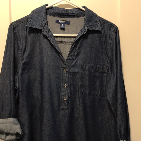 Old Navy pull over denim shirt - Picture 4 of 5